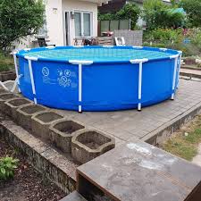 So Pool Steht Wasser Ist Drin Fehlen Nur Noch Pflanzen In Den Potten Pool Poolparty Garten Gartendeko Summer Har Swimming Pools Outdoor Decor Pool