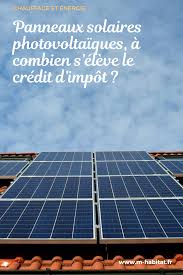Panneaux Solaires Photovoltaiques A Combien S Eleve Le Credit D Impot En 2020 Panneau Solaire Panneaux Solaires Photovoltaiques Panneau Photovoltaique