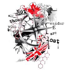 Trash Polka Windrose Tattoo Design Tattoo Kitsch Windrose Tattoo Windrose