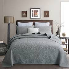 Check out our king size bedspread selection for the very best in unique or custom, handmade pieces from our blankets & throws shops. 100 Cotton Quilted Bedspread Coverlet Set For King And Super King Size Bed Damask Grey Linen Comfort