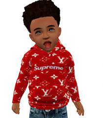 Currently the brand has 9 locations in new york, los angeles, london and tokyo and due to the limited runs for each collection, streetwear. Toddler Lv X Supreme Hoodie Trendy Sims 4 Toddler Clothes Sims 4 Toddler Sims 4 Cc Kids Clothing