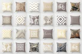 Beige And Taupe Throw Pillow Mix And Match Indoor Outdoor Pillow Mixing Throw Pillows Beige Couch