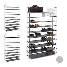 Schuhregal sitzbank metall schwarz 70. 3 X Schuhregal Schuhstander Schuhschrank Stoff Schuhablage 10 Ebenen Schwarz Schwarz Relaxdays Yomonda
