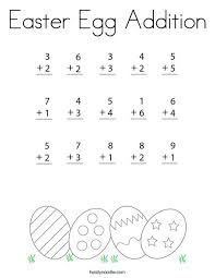 Tips on using the algebra addition coloring printable. Easter Egg Addition Coloring Page Twisty Noodle