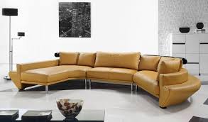 Curved leather sectionals & sofas. Contemporary Curved Sectional Sofa In Mustard Leather Modern Living Room Los Angeles By Eurolux Furniture Houzz