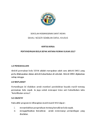 Analisis tingkat ketrampilan gerak dasar sepak.sepak bola siswa peserta ekstrakurikuler sepak bola. Kertas Kerja Bola Sepak