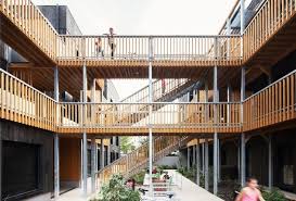 35 Logements Sociaux A Ossature Bois A Montreuil 93 D 39 Architectures Logement Social Logement Logements Collectifs