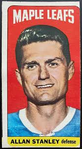 1964-65 Vintage Toronto Maple Leafs Allan Stanley Topps Tallboy NHL Ho