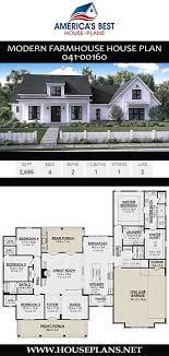 The floor plan is an open living floor plan with the living room, dining and kitchen all open to each other. House Plan 041 00160 Country Plan 2 686 Square Feet 4 Bedrooms 2 5 Bathrooms Modern Farmhouse Plans House Plans Farmhouse Farmhouse Style House