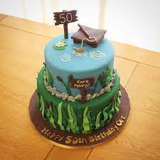Imagine getting your husband or your father a fisherman cake for his birthday or for father's day. Gone Fishing 50th Birthday Cake Little Miss Muffin Missmuffincakes On Instagram Fish Cake Birthday 50th Birthday Cake Birthday Cake For Him