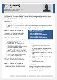 collection officer resume templates for