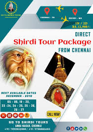 Book Direct Shirdi Tour Package From Chennai December 2019 Months Available Dates Des 1n 2d Package Fare Rs 12 900 Tour Packages Tours Chennai