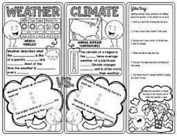 Weather Versus Climate Doodle Notes Science Doodle Notes