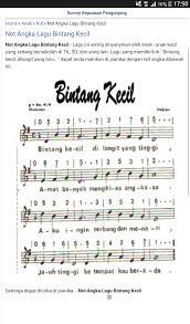 Tolong Buatkan nada lagu dari bintang kecil - Brainly.co.id