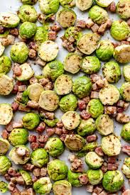 Good recipe when brussel sprouts are in season. Maple Mustard Roasted Brussels Sprouts With Pancetta Parmesan