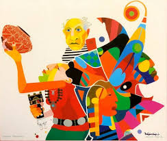 Benjamin Harjo Jr Signed "Market Treasures" Print