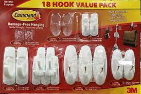 Permastik removable small canvas hangers, with unrivaled 100% synthetic rubber based adhesive, ensures a damage free removal and reliably holds 3.3 lbs. 18 Pcs 3m Command Strips Removable Re Usable Hook Value Pack 8887862005051 Ebay