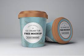 Free Ice Cream Tub Mockup Psd In 2020 Ice Cream Tubs Ice Cream Packaging Ice Cream Containers