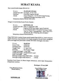 Contoh Surat Kuasa Yang Lengkap Surat Surat Kuasa Nama