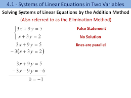 A System Of Linear Equations Allows The Relationship Between Two Or More Linear Equations To Be Compared And Analyzed Systems Of Linear Equations Ppt Download
