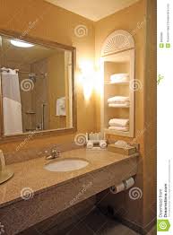 hotel bathroom sink area stock image