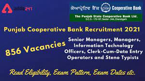 Find information on banking jobs and recruitment issues. Punjab Cooperative Bank Recruitment 2021 Notification Out For 856 Vacancies