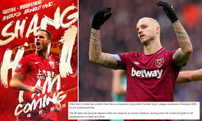 Despite the striker having not left the club yet, preparations for life without marko arnautovic are well underway at west ham united as the club appears to have identified the man they want to replace him, wasting no time in launching a bid. Marko Arnautovic Joins Shanghai Sipg In 23m Transfer From West Ham Daily Mail Online