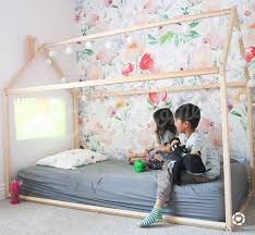 montessori bed toddler bed baby bed wood house bed frame etsy girls room colors house frame bed colorful kids room