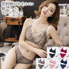 再再販！ ブラショーツセット 総レース セクシー下着 ランジェリー 上下セット 可愛い 盛れる ブラジャー