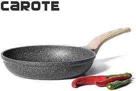 Amazon Com Carote 8 Inch Non Stick Frying Pan Skillet Stone Cookware Granite Coating From Switzerland Black Kitchen Din Frying Pan Cookware Set Cookware