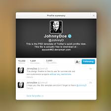 Twitter Quick Profile Psd Mockup By Aayush962 On Deviantart