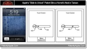 Notification previews include text from messages, lines from mail . Apple S Slide To Unlock Patent Stirs Up A Hornet S Nest In Taiwan Patently Apple