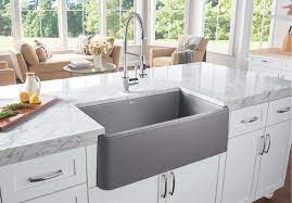 See more by heading to our blog blanco recently expanded its groundbreaking ikon® apron front single bowl collection with the addition of a larger 33 bowl, now. Ikon 33 Silgranit Concrete Gray Blanco