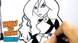 How to Draw Kim Possible | Drawing Shego - YouTube