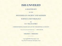 The parameters used in the above mentioned syntax are similar. Isis Unveiled Theosophy Trust