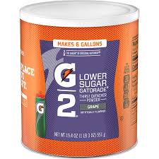 It does contain sugar, but that's not the point, says a dietitian. Buy Gatorade Thirst Quencher Powder G2 Low Calorie Grape 19 4 Ounce 3 Count Online In Germany B01h74nm3s