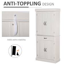 We are actively working on resolving this issue to provide. Homcom 71 Tall Freestanding Kitchen Pantry With 4 Doors 2 Large Cabinets And 1 Wide Drawer For Kitchen Overstock 33079793