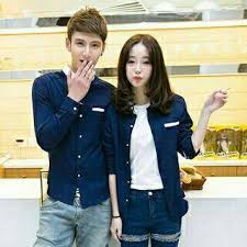 Desain hem polos hitam sumber : Baju Kemeja Couple Desain Unik Model Terbaru Murah