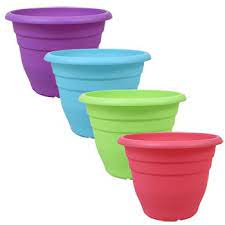 These handprint garden pots are almost too cute and they are so easy to make. Gardening Planters Pots Plastic Planters Large Flower Pots Plastic Flower Pots