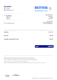 An Example Builders Quote Yourtradebase Blog