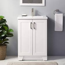 Shop with costco to find huge savings on the latest trends in bathroom vanities from your favorite brands. No Mirror Faucet 24 Inch Premium Grey Bathroom Vanity Sink Combo Single Bathroom Sink Cabinet Modern Bathroom Vanity Cabinet With Ceramic Vessel Sink Bathroom Vanity Set With 2 Doors Cabinet Kitchen Bath Fixtures Tools