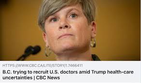 Rise in number of U.S. doctors looking to move to Canada since Trump's  election HALIFAX — Recruiters say there's been a surge of interest from  American doctors considering moving to Canada since