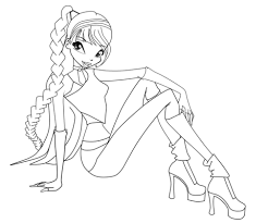 Musa Believix Coloring Page Cartoon Coloring Pages Coloring Pages Girly Art