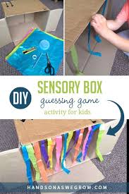 Guessing Box Simple Diy What S In The Box Sensory Game Hoawg In 2020 Sensory Activities Toddlers Sensory Play Toddlers Sensory Boxes