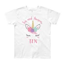 Party Cute Birthday Outfits For 10 Year Olds Unicorn 10th Birthday Party Shirt Unicorn Birthday Girl T Shirt Ten Year Old Girl Unicorn Gift Birthday Girl Shirt Birthday Girl Outfit Birthday Party Shirt