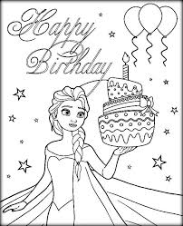 Colorful balloons and streamers are absolute essentials to a birthday party, and happy birthday, mom coloring page: Frozen 2 Happy Birthday Coloring Pages Novocom Top