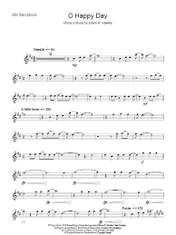 Oh Happy Day Sheet Music The Edwin Hawkins Singers Alto Sax Solo