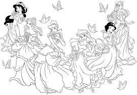 Sneeuwwitje, assepoester, belle, jasmine, mulan, ariel en nog veel meer. Anti Stress Kleurplaten Prinsessen Disney Prinsessen 1