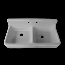 Large Double Basin High Back Farmhouse Style Sink With Apron Front Model Dba5124 Nbi Drainboard Sinks Farmhouse Sink Kitchen Sink Farmhouse Sink