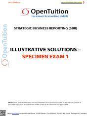 Download acca f7 financial reporting past exam papers. Sbr Specimen Exam Illustrative Answers Pdf Acca Sbr Exam Watch Free Acca Sbr Lectures 1 Strategic Business Reporting Sbr Illustrative Solutions Course Hero